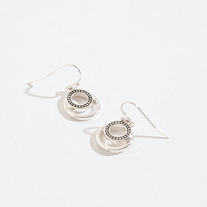 2 tone circle earring