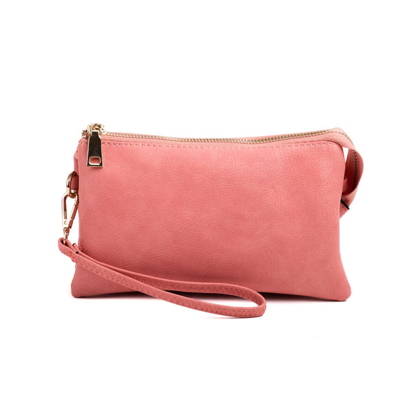 peach riley crossbody wallet