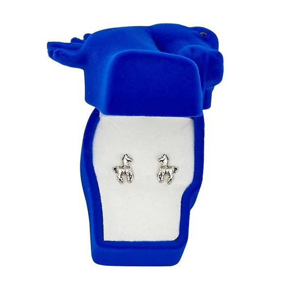 je899- PRANCING PONY EARRINGS W/HORSE HEAD GIFT BOX