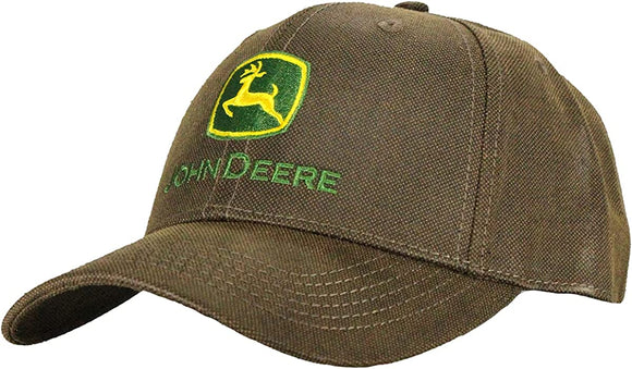 john deere oil skin ball cap