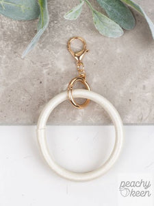 White Key Ring Bangl