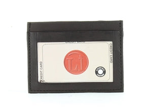 Lambskin Card Case with I.D. Window Style : BCC402A Brown