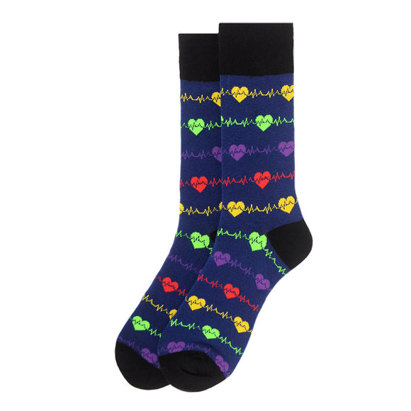 Men's Heart Monitor Novelty Socks - NVS19572-NV