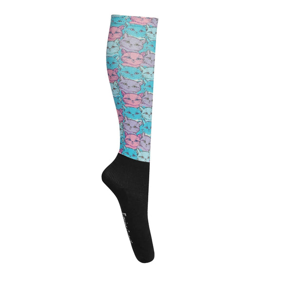 cats - EQUINE COUTURE PRINTED OVER-THE-CALF BOOT SOCKS- 71