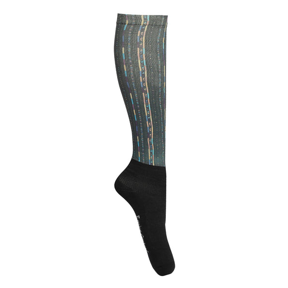 retro -  EQUINE COUTURE PRINTED OVER-THE-CALF BOOT SOCKS- 37