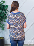 AZTEC AZURE SLOUCH RINGER TEE