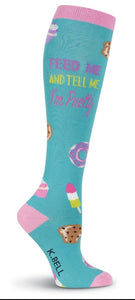 k.  Bell Womens Feed Me Knee High Socks