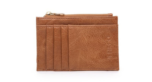 brown card holder