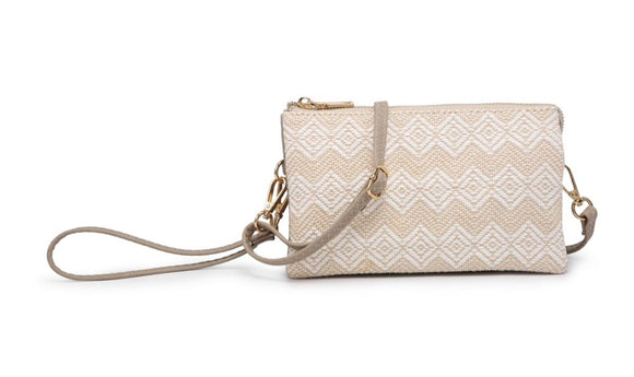 beige riley crossbody wallet