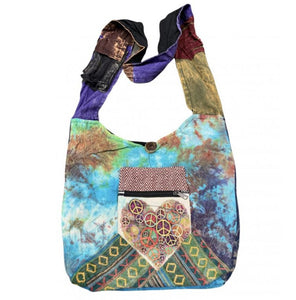 love and peace tote bag