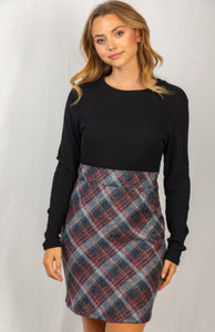 plaid holiday dress