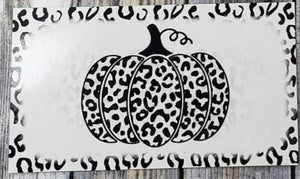 leopard pumpkin magnet