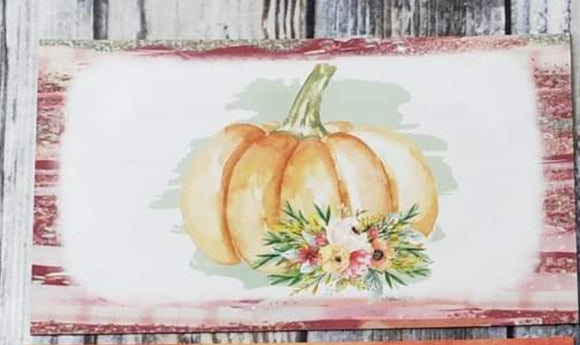 floral pumpkin magnet