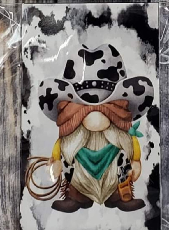 cowprint cowboy gnome