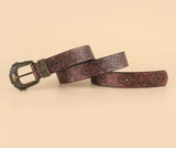 bronze- floral western belt