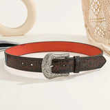 detailed fabric textured western belt