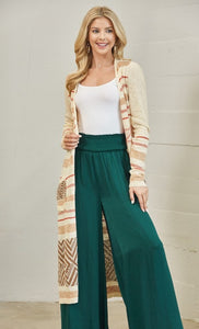 aztec long sleeve thinner material cardigan