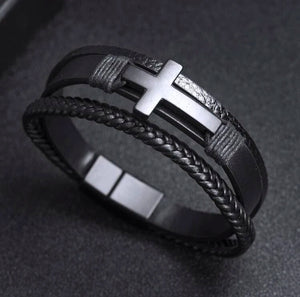 black cross bracelet