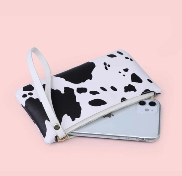 cow print pouch