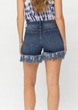 judy blue mid rise frayed hem shorts