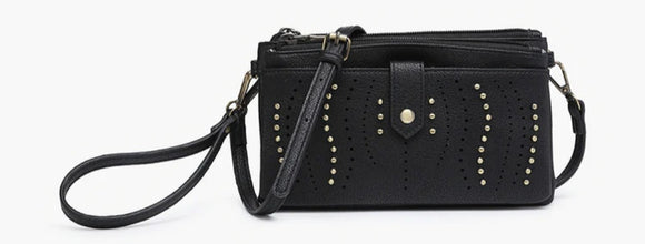 Ayra Studded Wallet- black