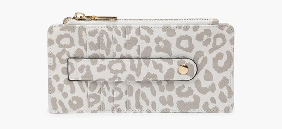 saige card holder- cheetah grey