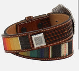 3D Belt Co® Boys Bull Rider Buckle Serape Leather Belt d120001408