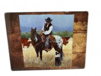 Appaloosa horse glass cutting board