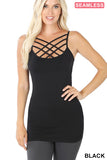 SEAMLESS TRIPLE CRISS-CROSS FRONT CAMI