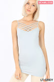 SEAMLESS TRIPLE CRISS-CROSS FRONT CAMI