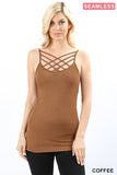 SEAMLESS TRIPLE CRISS-CROSS FRONT CAMI