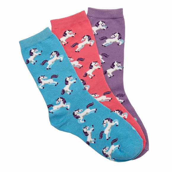 A822 Dancing Ponies, Crew Socks