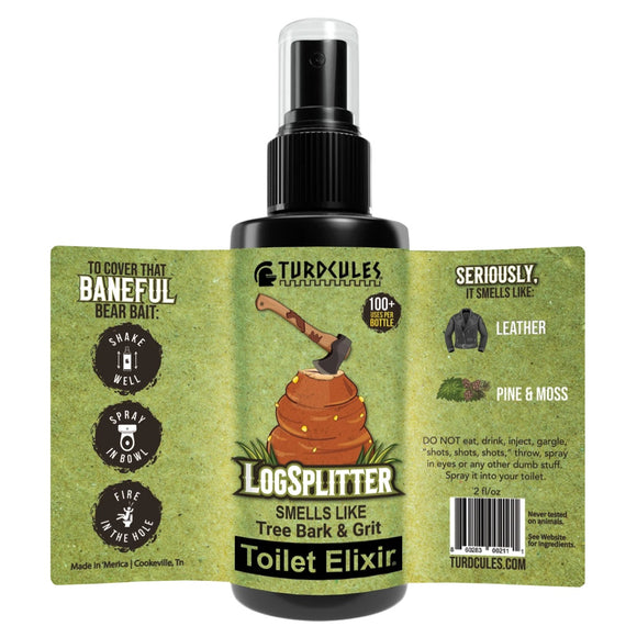 Log splitter toilet spray