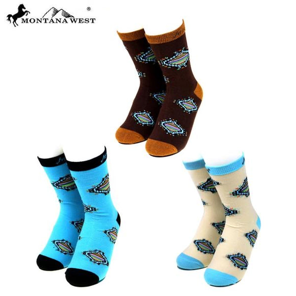 Montana West's Aztec Collection Classic Crew Sock #sk-011