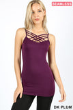 SEAMLESS TRIPLE CRISS-CROSS FRONT CAMI