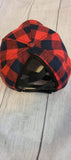 Buffalo plaid crisscross hat