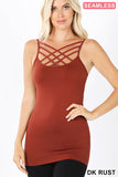 SEAMLESS TRIPLE CRISS-CROSS FRONT CAMI