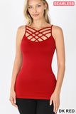 SEAMLESS TRIPLE CRISS-CROSS FRONT CAMI