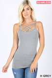 SEAMLESS TRIPLE CRISS-CROSS FRONT CAMI