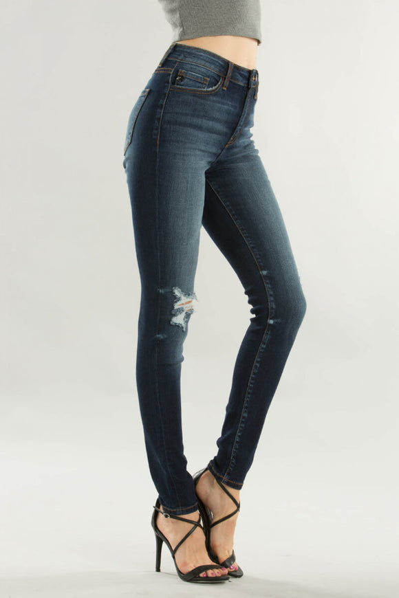 KC9117D High Rise Distressed Super Skinny