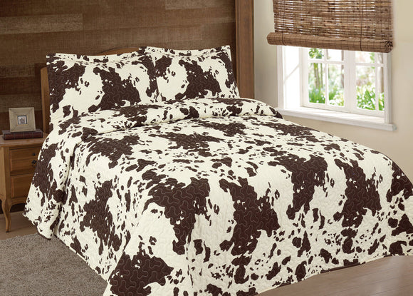 cow quilt 3 piece set