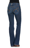 Ariat Women's REAL Goldie Dark Wash Mid Rise Boot Cut Jeans 10036090