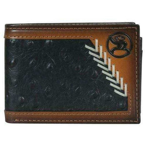 HOOEY BIFOLD ROUGHY OSTRICH BLACK - ACCESSORIES WALLET - 1983161W4