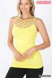 SEAMLESS TRIPLE CRISS-CROSS FRONT CAMI