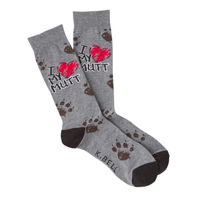 Men's I Heart My Mutt Crew Socks