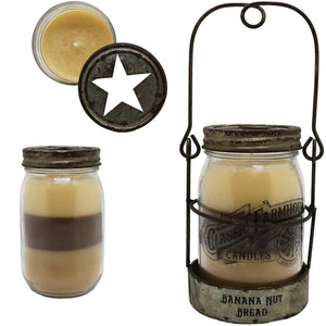 Banana Nut Bread 14 oz 3 Layer Jar Candle