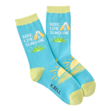 Women's Beer Lime and Sunshine Crew Socks