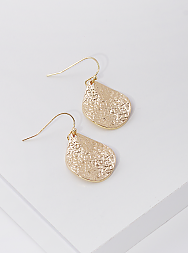 gold crinkle earring